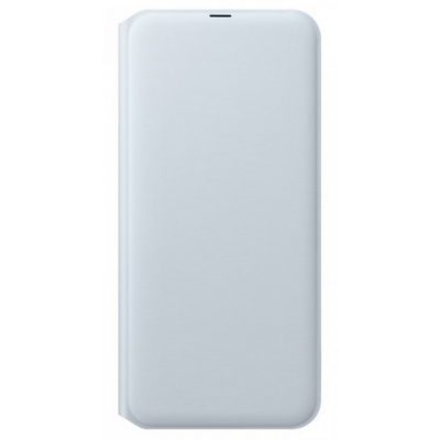 Gyári tok, Samsung Galaxy A70 A705, oldalra nyíló wallet típusú flip tok, fehér, bliszteres, OSAM-EF-WA705PWEG