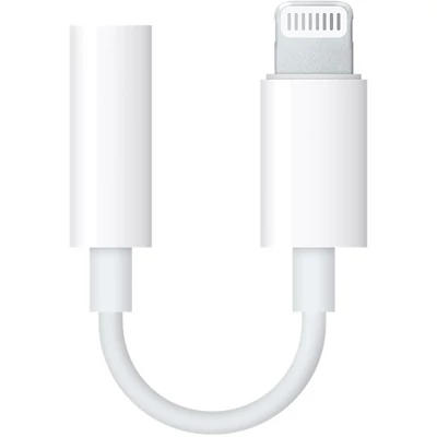 Apple iPhone lightning-adapter 3,5 mm-es fejhallgató-csatlakozóhoz, fehér, utángyártott