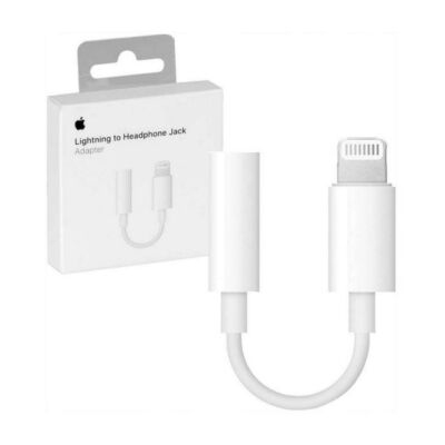 Apple iPhone lightning-adapter 3,5 mm-es fejhallgató-csatlakozóhoz, /MMX62ZM/A/, gyári, bliszteres