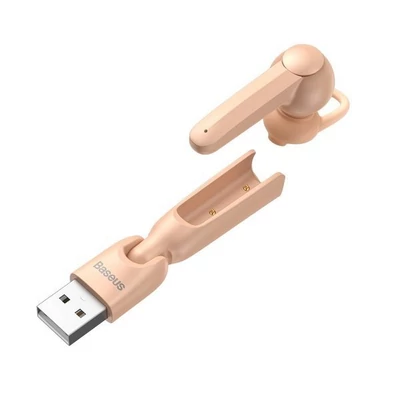 Bluetooth headset, Baseus Encok A05 /NGA05-04/, vezeték nélküli fülhallgató, rózsaszín, bliszteres