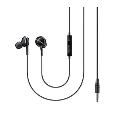 Headset, Samsung, /EO-IA500BBE/, sztereó, 3.5mm jack csatlakozóval, felvevőgombos, hangerőszabályzós, fekete, gyári, csomagolás nélküli