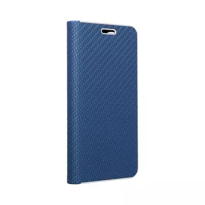Tok, Vennus, oldalra nyíló mágneses műbőr flip tok, Apple Iphone 14 Pro (6,1"), carbon kék, (szilikon belsővel), csomagolás nélküli (prémium minőség)