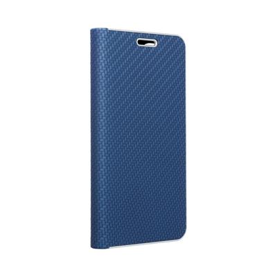 Tok, Vennus, oldalra nyíló mágneses műbőr flip tok, Apple Iphone 13 Pro (6,1"), carbon kék, (szilikon belsővel), csomagolás nélküli (prémium minőség)