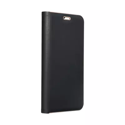 Tok, Vennus, oldalra nyíló mágneses műbőr flip tok, Xiaomi Redmi Note 12S, fekete, (szilikon belsővel), csomagolás nélküli (prémium minőség)