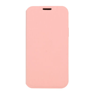 Tok, Vennus Lite, oldalra nyíló műbőr flip tok, Apple Iphone 12 Pro Max (6,7˝), halvány rózsaszín, (szilikon belsővel), bliszteres