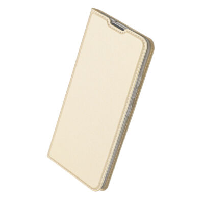 Tok, Dux Ducis Skin Pro, oldalra nyíló mágneses műbőr flip tok, Apple Iphone 7 / 8 / SE (2020 / 2022), arany, (szilikon belsővel), bliszteres