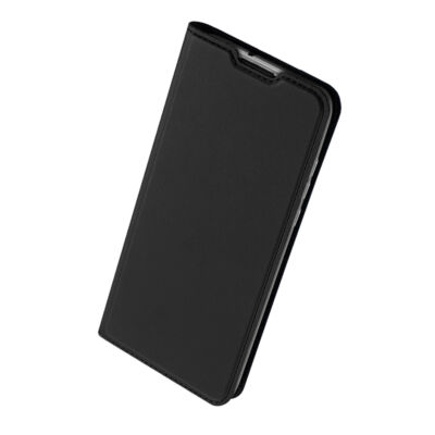 Tok, Dux Ducis Skin Pro, oldalra nyíló mágneses műbőr flip tok, Apple Iphone 13 (6,1"), fekete, (szilikon belsővel), bliszteres