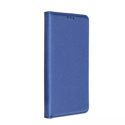 Tok, mágneses oldalra nyíló Smart flip tok, Samsung Galaxy A03S A037, kék, (szilikon belsővel), csomagolás nélküli