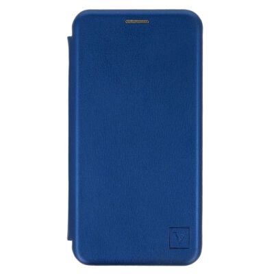 Tok, Elegance, mágneses, oldalra nyíló műbőr flip tok, Apple Iphone 13 Pro (6,1"), kék, (szilikon belsővel), csomagolás nélküli