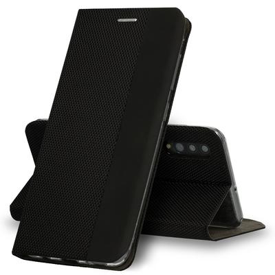 Tok, Sensitive, mágneses oldalra nyíló flip tok, Apple Iphone 13 Pro Max (6,7"), fekete, (szilikon belsővel), csomagolás nélküli