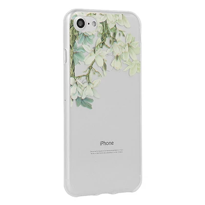 Szilikon tok, Floral, Samsung Galaxy A7 (2018) A750, mintás hátlap, jázmin
