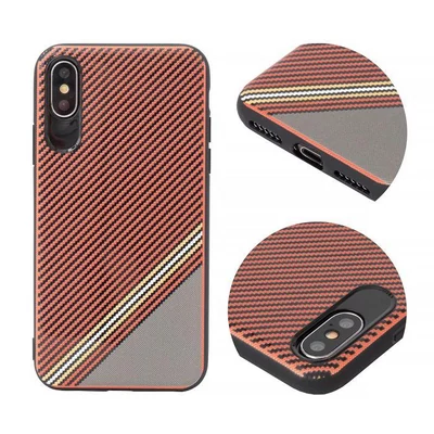 Tok, Grid, szilikon hátlap, Apple Iphone X / XS, minta 1, piros