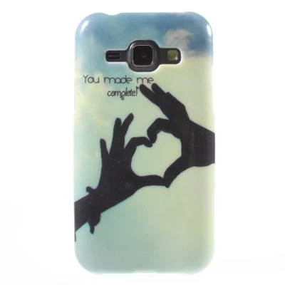 Szilikon tok, Apple iPhone X / XS, átlátszó, mintás hátlap, minta 7 (Szív)