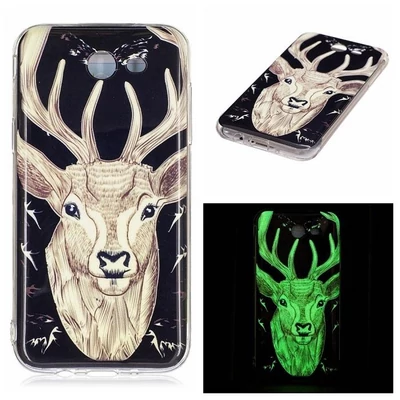 Szilikon tok, Glowing, Huawei P10 Lite, mintás hátlap, minta 2 (Szarvas)