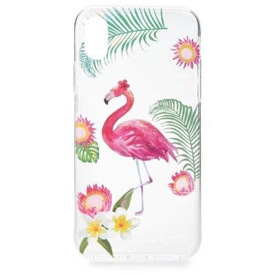 Szilikon tok, Apple Iphone 5 / 5S / SE, átlátszó, mintás hátlap, minta 13 (Flamingó)