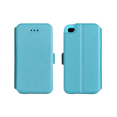 Tok, oldalra nyíló flip tok, Apple iPhone X / XS, kék, flexi, csomagolás nélküli