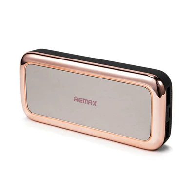 Power Bank, Remax Mirror, 10000mAh, 2 USB csatlakozó, micro USB, RPP-36, rózsaszín