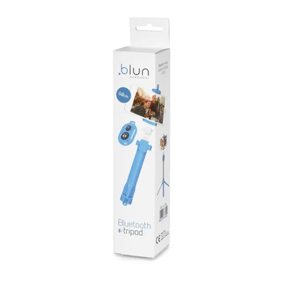 Blun selfie bot, bluetooth távirányítóval, állvánnyal, univerzális, kék