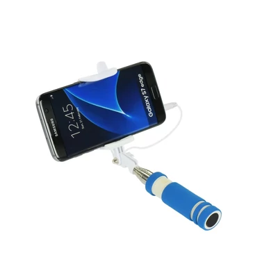 Selfie bot, Blun mini selfie bot, 3,5 mm jack csatlakozóval, univerzális, kék