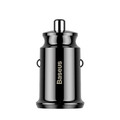 Töltő, Baseus autós töltőfej (CCALL-ML01), 2 USB bemenettel, 3.1A, fekete, bliszteres