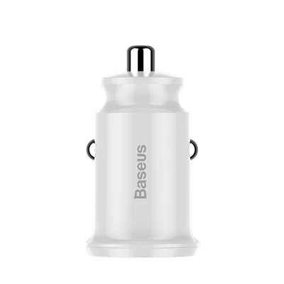 Töltő, Baseus autós töltőfej (CCALL-ML02), 2 USB bemenettel, 3.1A, fehér, bliszteres