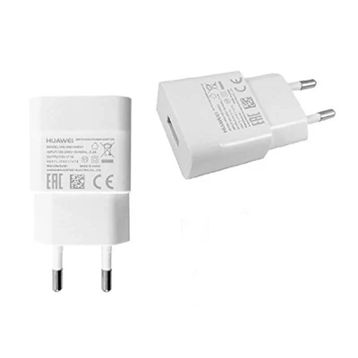 Töltő, hálózati, Huawei töltőfej /HW-050100E01/, 1A, gyári, fehér, csomagolás nélküli 