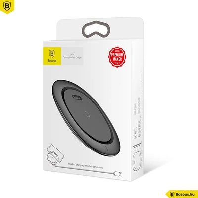 Töltő, Baseus indukciós töltő UFO (WXFD-01), 5V / 2A, 9V / 1,67A (max.), fekete, bliszteres 
