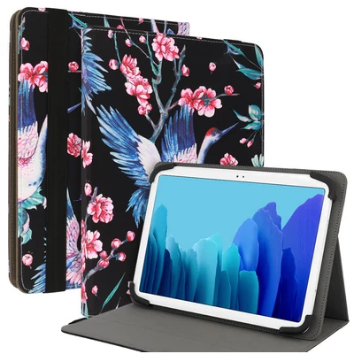 Tok, Wonder Canvas, univerzális, 13˝, tablet tok, oldalra nyíló, fekete madár, bliszteres