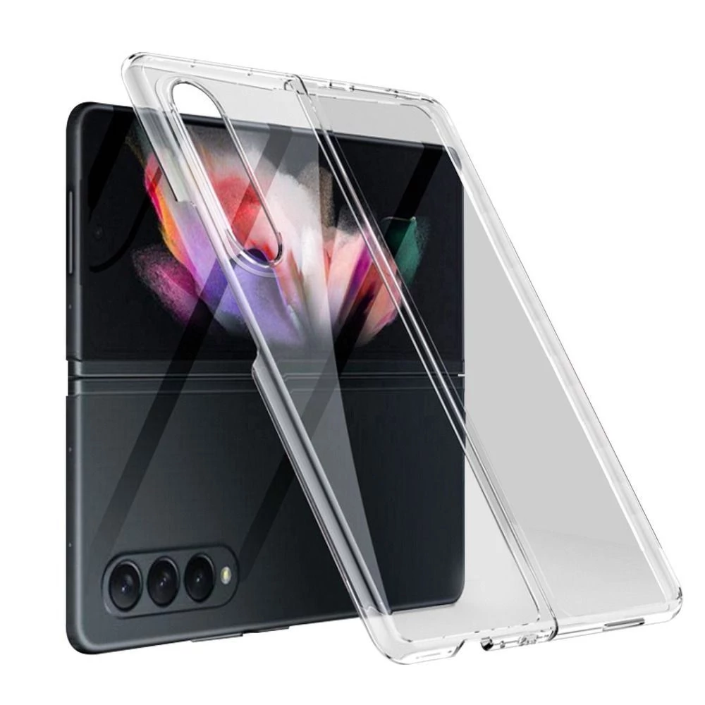 Tok, Clear, műanyag hátlap, szilikon kerettel, Samsung Galaxy Z Fold 4 5G, átlátszó