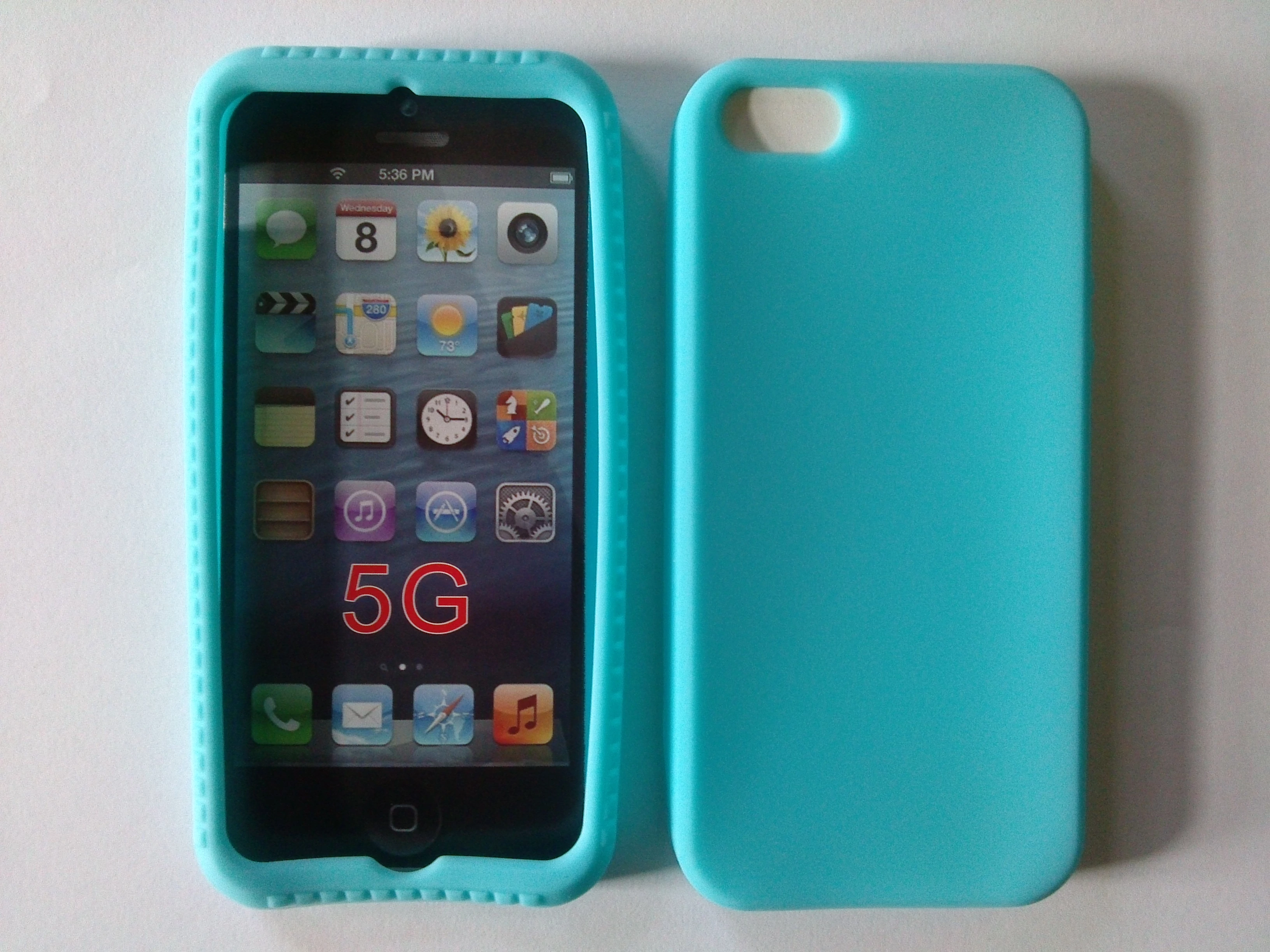 Tok, szilikon, Apple iPhone 5, 5S, SE, kék, csomagolás nélkül