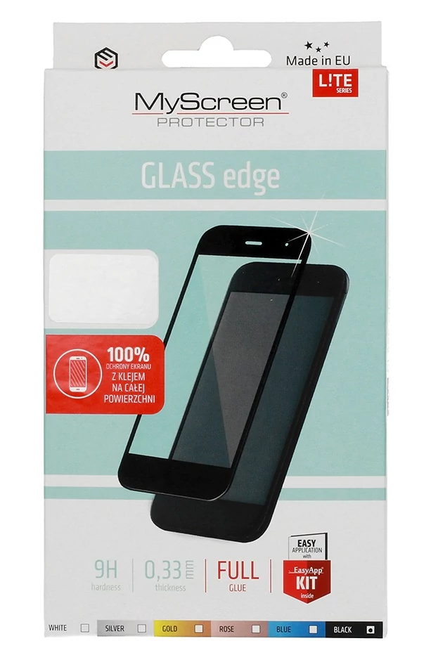 Képernyővédő, ütésálló üvegfólia, MyScreen Lite, Samsung Galaxy A12 A125, full size 5D, fekete