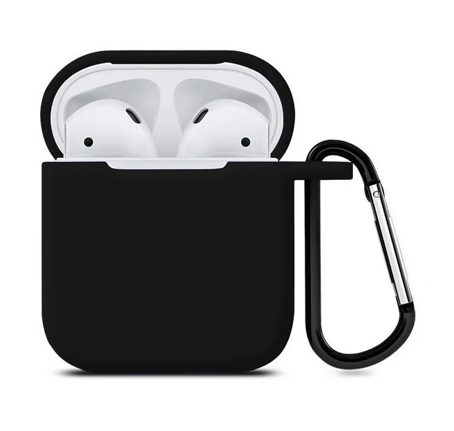 Szilikon tok, Apple Airpods 1 / 2, fekete