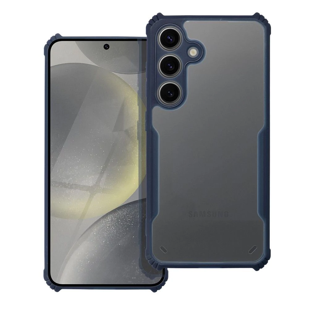 Tok, Anti-Drop, átlátszó műanyag hátlap, kék kerettel, Samsung Galaxy A55 5G A556