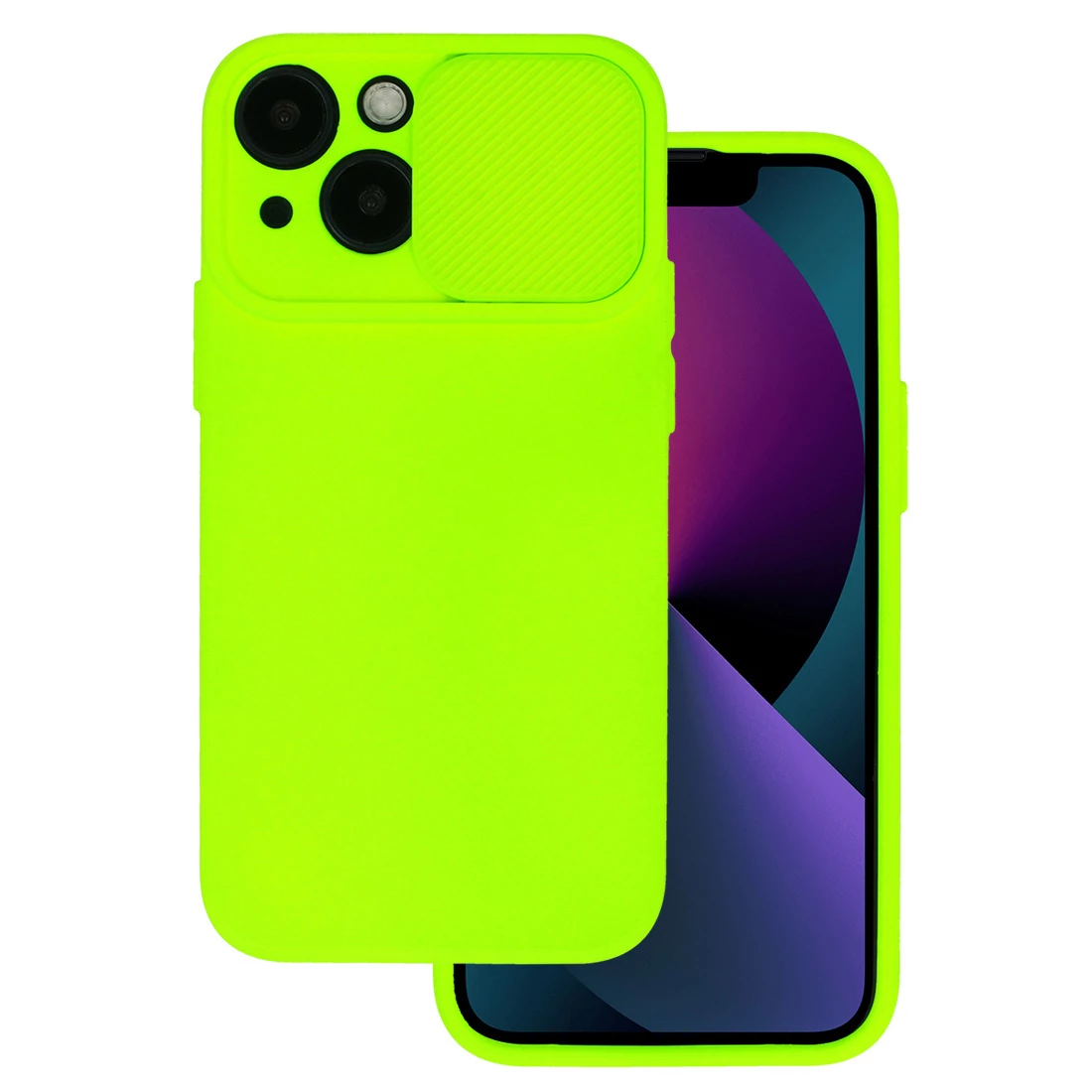 Tok, Camshield Soft, Xiaomi Redmi 10C, szilikon hátlapvédő, eltolható kameravédővel, lime zöld