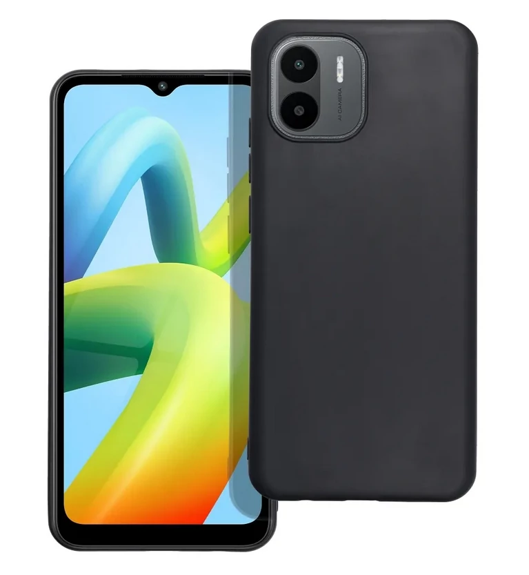 Tok, MATT szilikon tok, Xiaomi Redmi Note 12 5G, fekete
