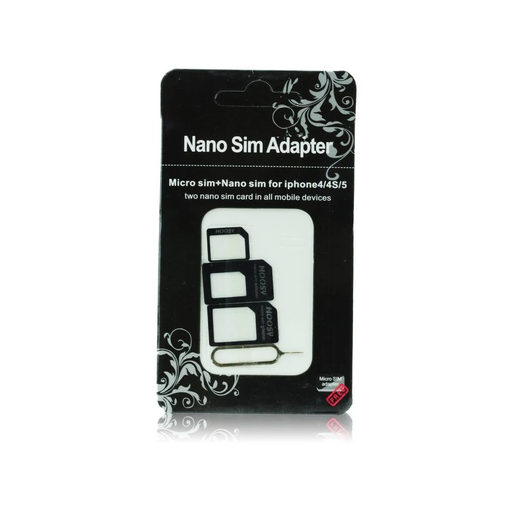 Noosy Sim kártya adapter, nano-micro, nano-normál, micro-normál, 3in1