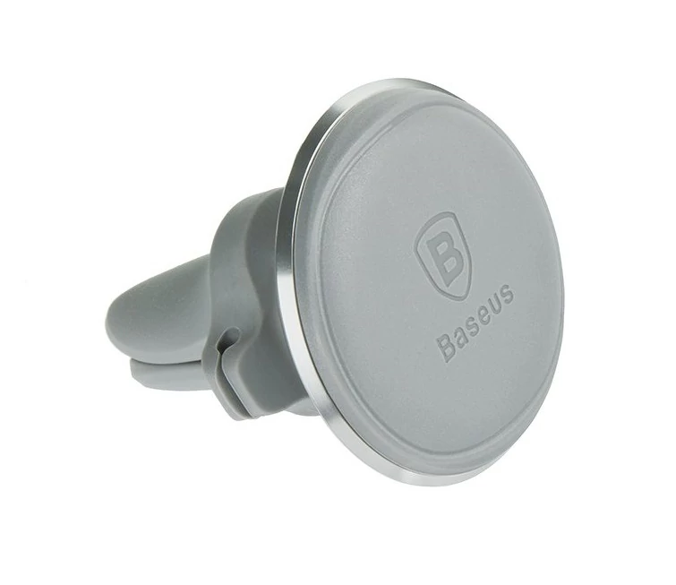 Autós tartó, Baseus SUGX020012 / SUGX-A0S, mágneses autós tartó szellőzőrácsra, kábeltartóval, ezüst, bliszteres