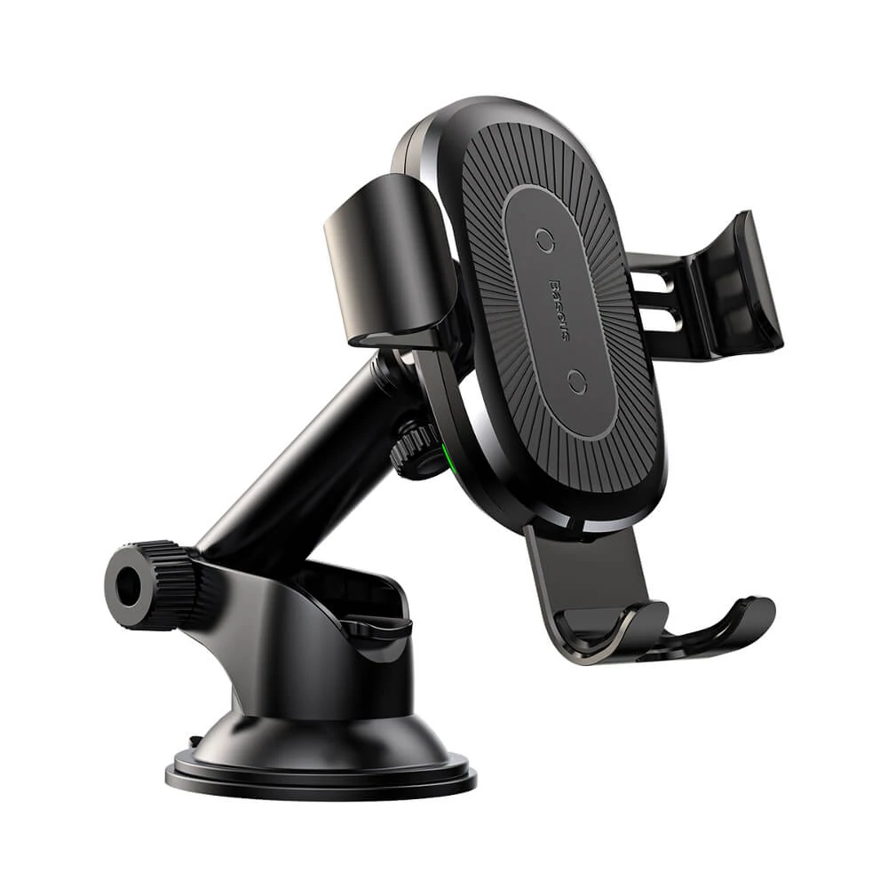 Autós tartó, univerzális, Baseus (WXYL-A01), wireless töltés,  fekete, bliszteres