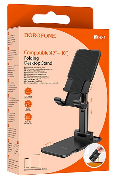 Borofone Telefon tartó, univerzális, BH81, fekete, bliszteres