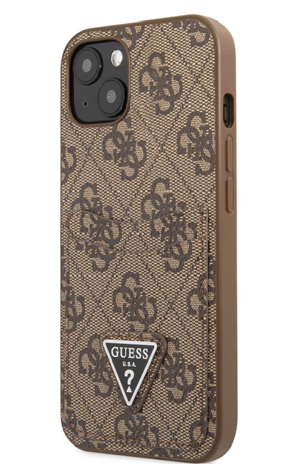 Tok, Guess /GUHCP13XP4TPW/, 4G Saffiano Double Card dupla kártyatartóval, Apple Iphone 13 Pro Max (6,7