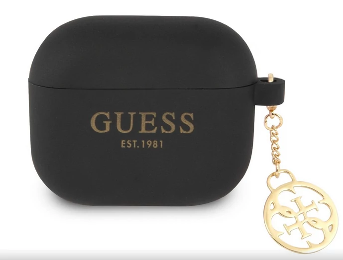 Tok, Guess /GUA3LSC4EK/, Airpods 3, 4G Charms Silicone, fekete