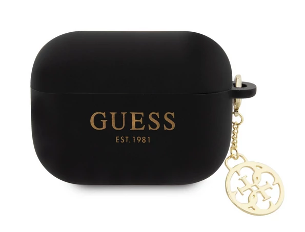 Tok, Guess /GUAP2LSC4EK/, Airpods Pro 2, 4G Charms Silicone, fekete