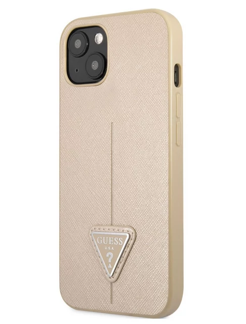 Tok, Guess /GUHCP13MPSATLE/, PU Saffiano Triangle, Apple Iphone 13 (6,1
