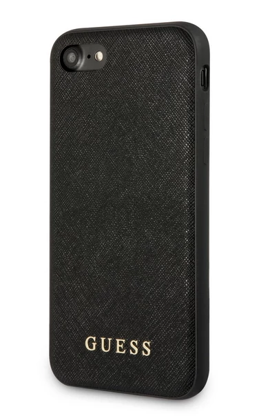 Tok, Guess /GUHCI8SLSABK/, Saffiano PU Silicone, Apple Iphone 7 / 8 / SE (2020/2022), fekete