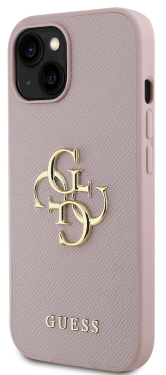 Tok, Guess /GUHCP15SPGT4MBP/, PU Grained 4G Metal Logo, Apple Iphone 15 (6,1