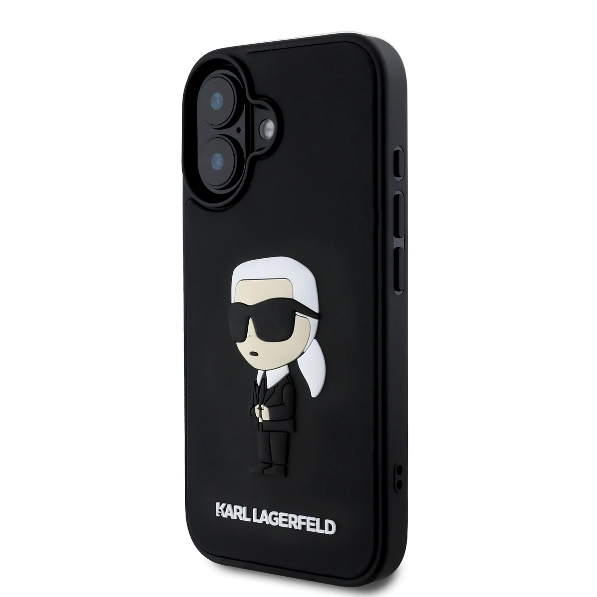 Tok, Karl Lagerfeld /KLHCP16L3DRKINK/, Apple Iphone 16 Pro (6,3”), 3D Rubber Ikonik, fekete