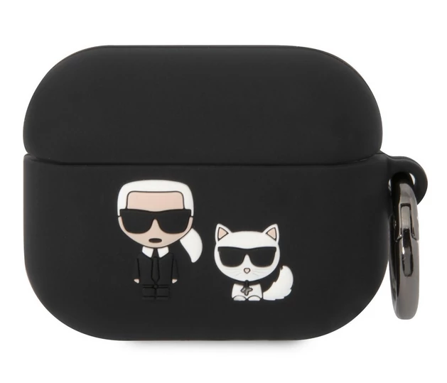Tok, Karl Lagerfeld /KLACAPSILKCK/, Apple Airpods Pro, Karl Lagerfeld and Choupette Silicone, fekete