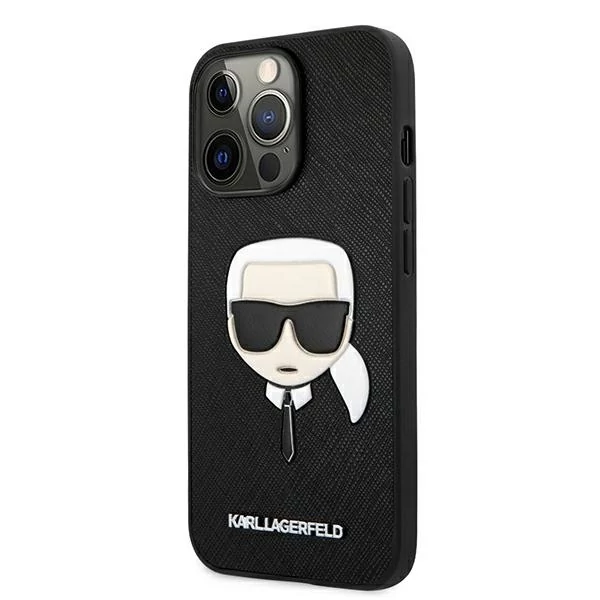 Tok, Karl Lagerfeld /KLHCS21FSAKHBK/, Samsung Galaxy S21 FE, Saffiano Iconic Karl's Head, fekete