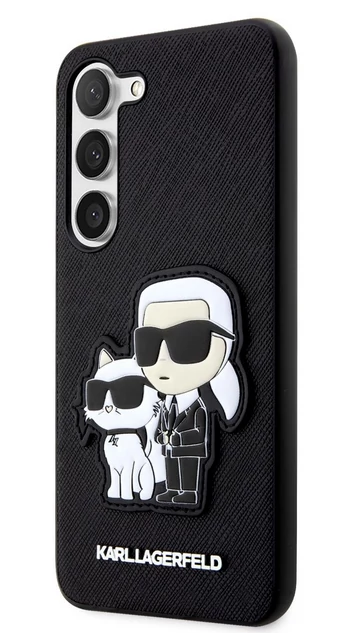 Tok, Karl Lagerfeld /KLHCS23MSANKCPK/, Samsung Galaxy S23 Plus, Saffiano Karl and Choupette, fekete