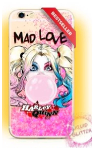 Szilikon tok, Apple Iphone 7 / 8 / SE (2020 / 2022), DC, Water Case mintás hátlap, minta 001 (Harley Quinn)